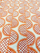 Load image into Gallery viewer, Hable Murano Tangelo Bella Dura Outdoor Water &amp; Stain Resistant Abstract Orange Red Beige Upholstery Fabric WHS 3114