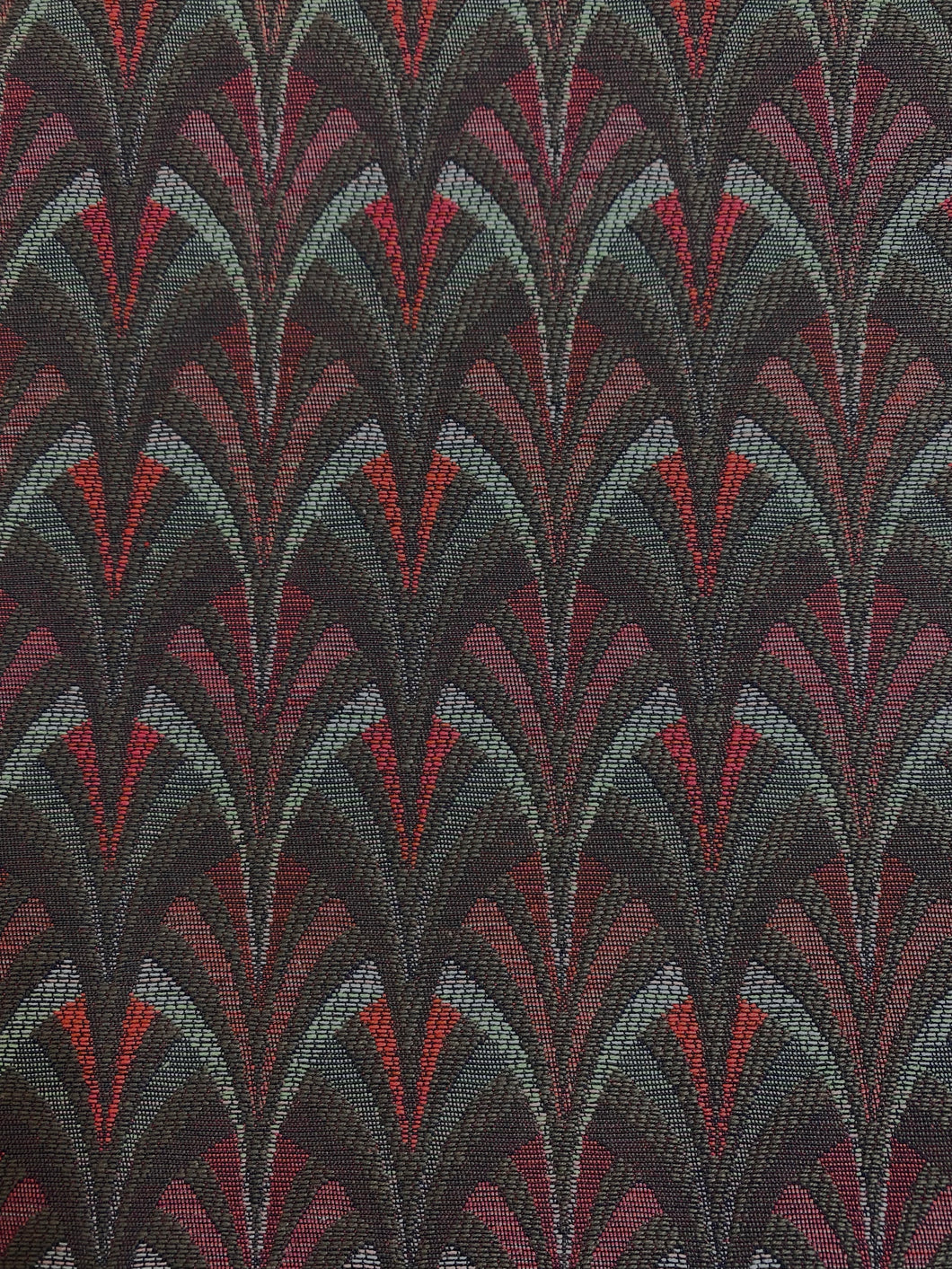 Cotton Purple Aqua Blue Red Art Deco Geometric Water & Stain Resistant Upholstery Fabric WHS 3975