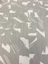 Load image into Gallery viewer, 1.5 Yard of Designer Grey Cream Abstract Geometric Indoor Outdoor Water &amp; Stain Resistant Upholstery Drapery Fabric WHS 3140