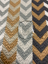 Load image into Gallery viewer, 1.5 Yard Designer Mustard Gold Grey White Seafoam Herringbone Water &amp; Stain Resistant Upholstery Fabric WHS 3942