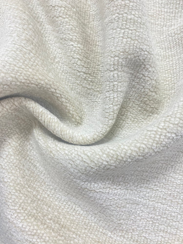 Designer Water & Stain Resistant Grey Beige Textured MCM Mid Century Modern Chenille Upholstery Fabric WHS 3882