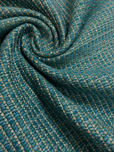 Blue Orange Upholstery Fabric Modern Coral Tweed Fabric for