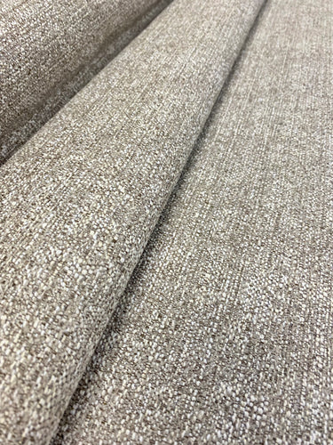 Designer Taupe Beige Cream Nubby MCM Mid Century Modern Chenille Upholstery Fabric WHS 3350
