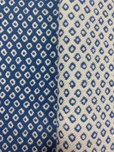 Load image into Gallery viewer, Designer Reversible Indoor Outdoor Water &amp; Stain Resistant Blue White Shibori Upholstery Drapery Fabric WHS 4074