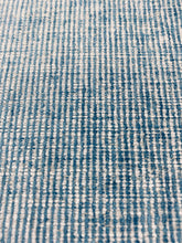 Load image into Gallery viewer, French Blue Beige Strie Chenille Water &amp; Stain Resistant Upholstery Fabric WHS 3548