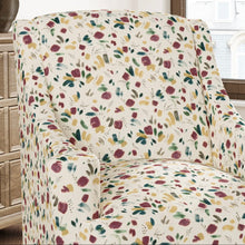 Load image into Gallery viewer, Stain Resistant Teal Green Cream Mustard Purple Floral Upholstery Drapery Fabric CF