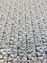 Load image into Gallery viewer, 1.75 Yard Kravet Designer 34697-521 Ochre Brown Grey Blue Woven Abstract MCM Mid Century Modern Water Resistant Upholstery Fabric STA 3041