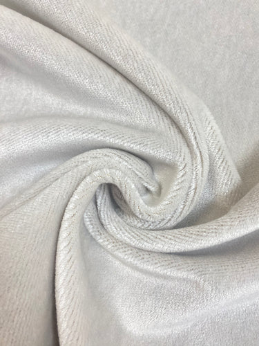 Designer Cotton Velvet Beige Greige Water & Stain Resistant Upholstery Fabric STA 3831