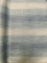 Load image into Gallery viewer, Designer Water &amp; Stain Resistant Linen Denim Blue Ombre Herringbone MCM Mid Century Modern Upholstery Fabric WHS 4021