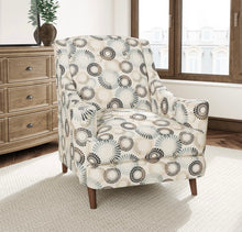 Load image into Gallery viewer, Ivory Navy Blue Mustard Geometric Abstract Upholstery Drapery Fabric CF