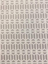 Load image into Gallery viewer, Water &amp; Stain Resistant Indoor Outdoor Trellis Geometric Grey Cream Upholstery Fabric STA 3802