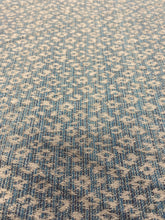 Load image into Gallery viewer, Ralph Lauren Perryn Ikat Chambray Blue Beige Animal Cheetah Pattern Drapery Upholstery Fabric STA 3133
