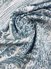 Load image into Gallery viewer, Holly Hunt Wave Bay Blue Sunbrella Indoor Outdoor Water &amp; Stain Resistant Upholstery Drapery Fabric STA 3290