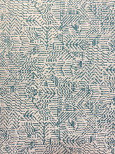Load image into Gallery viewer, 1.5 Yard of Pollack Fine China Jade Abstract Teal Green Beige Upholstery Fabric WHS 4075