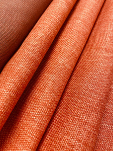 Designer MCM Mid Century Modern Burnt Orange Tweed Water & Stain Resistant Upholstery Fabric WHS 3863