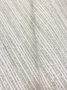 Perennials Crepe Du Jour Chalk White Beige Stripe Indoor Outdoor Water & Stain Resistant Upholstery Fabric WHS 3889
