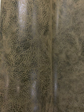 Load image into Gallery viewer, Designer Heavy Duty Olive Green Distressed Faux Leather Upholstery Vinyl WHS 3915