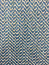 Load image into Gallery viewer, Designer Heavy Duty Green Blue Cream Chevron Upholstery Fabric STA 3844