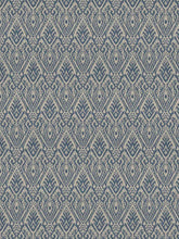 Load image into Gallery viewer, Taupe French Blue Ikat Upholstery Drapery Fabric FB
