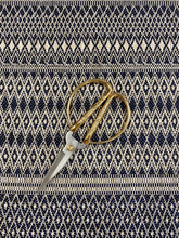 Load image into Gallery viewer, Milazzo 85 Indoor Outdoor Woven Tribal Geometric Beige Taupe Charcoal Black Water &amp; Stain Resistant Upholstery Fabric STA 3074