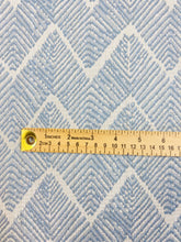 Load image into Gallery viewer, 1.5 Yard of Kravet Breezway Chambray Blue Chevron Upholstery Drapery Fabric WHS 3849