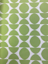 Load image into Gallery viewer, Sunbrella Allover Heath Art Deco Abstract Geometric Lime Green Beige Upholstery Drapery Fabric STA 3504
