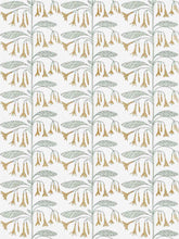 Load image into Gallery viewer, Off White Mustard Gold Grey Teal Green Floral Botanical Drapery Fabric FB