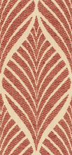 Load image into Gallery viewer, Heavy Duty Fern Medallion Rusty Red Beige Drapery Upholstery Fabric FB