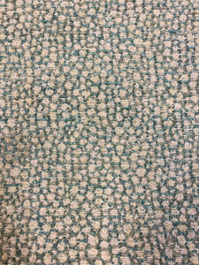 Designer Reversible Animal Pattern Seafoam Green Beige Chenille Upholstery Fabric STA 3588