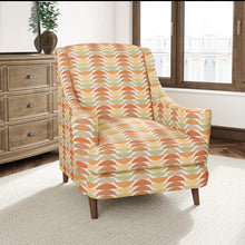 Load image into Gallery viewer, Heavy Duty Art Deco Geometric Abstract Green Orange Mustard Upholstery Drapery Fabric CF