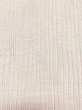 Load image into Gallery viewer, Designer Cream Woven Stripe Velvet Upholstery Fabric WHS 3559