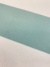 Load image into Gallery viewer, Designer Indoor Outdoor Seafoam Cream Nautical Stripe Upholstery Drapery Fabric WHS 3797