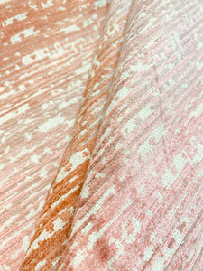 1.75 Yard Designer Coral Beige Peach Abstract Ombre Chenille Water & Stain Resistant Upholstery Fabric WHS 3835