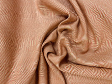 Load image into Gallery viewer, Remnant Perennials Chelsea Square Sunset Rose Tarlow Water Resistant Copper Brown Beige Tweed MCM Geometric Upholstery Fabric WHS 3086