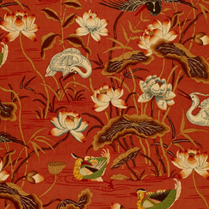 Schumacher Lotus Garden Fabric 172930 / Lacquer
