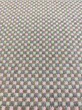 Load image into Gallery viewer, Sunbrella Gingham Blush Medium Weight Basketweave Water &amp; Stain Resistant Indoor Outdoor Woven Grey Rose Pink Upholstery Fabric WHS 3728