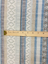 Load image into Gallery viewer, Designer Blue Grey Brown Beige Cream Woven Stripe Upholstery Fabric WHS 3513
