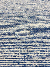Load image into Gallery viewer, 1.5 Yard of Christopher Farr Cloth Perennials Navy Blue White Chenille Indoor Outdoor Water &amp; Stain Resistant Upholstery Fabric WHS 3035