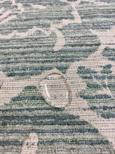Crypton Kravet 3500911 Seafoam Green Aqua Chenille Damask Water & Stain Resistant Upholstery Fabric WHS 3519