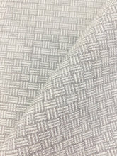Load image into Gallery viewer, Designer Water &amp; Stain Resistant Indoor Outdoor Grey White Geometric Lattice MCM Mid Century Modern Upholstery Fabric WHS 3845