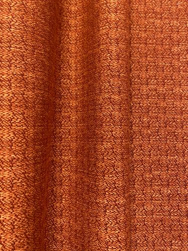 1.75 Yard Designer Burnt Orange Tweed Water & Stain Resistant MCM Mid Century Modern Upholstery Fabric WHS 3970