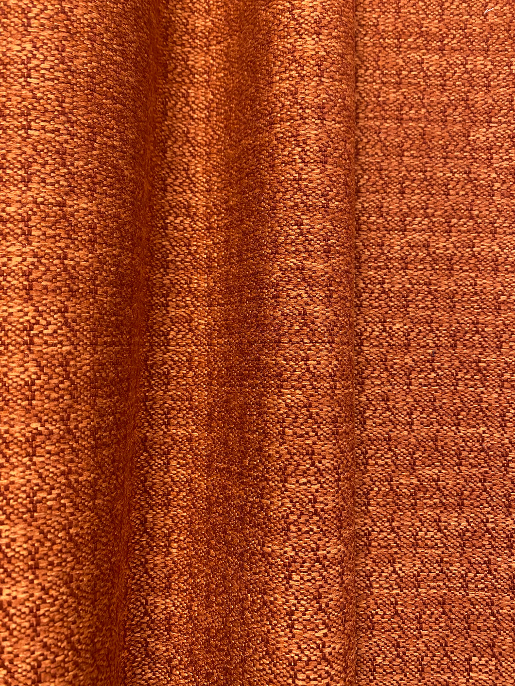 1.75 Yard Designer Burnt Orange Tweed Water & Stain Resistant MCM Mid Century Modern Upholstery Fabric WHS 3970