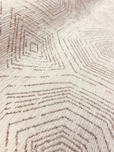 Load image into Gallery viewer, 1.5 yards of Calico Pentagon Beach Beige Taupe Geometric Chenille Water &amp; Stain Resistant Upholstery Fabric WHS 3081