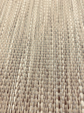 Load image into Gallery viewer, Faux Leather Tweed MCM Mid Century Modern Taupe Brown White Upholstery Vinyl WHS 3463