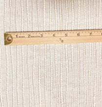 Load image into Gallery viewer, Designer Cream Woven Stripe Velvet Upholstery Fabric WHS 3559