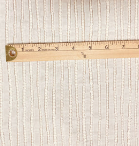 Designer Cream Woven Stripe Velvet Upholstery Fabric WHS 3559