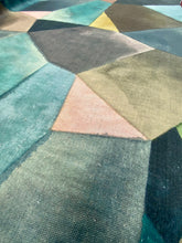 Load image into Gallery viewer, Designer Guild Geo Moderne Jade Linen Cotton Brown Green Olive Mustard Abstract Water &amp; Stain Resistant Upholstery Drapery Fabric STA 3310