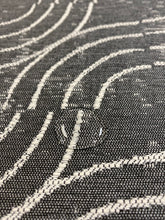 Load image into Gallery viewer, Schumacher Alma Carbon Indoor Outdoor Charcoal Grey Off White Abstract Water &amp; Stain Resistant Upholstery Fabric STA 3502