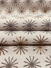 Load image into Gallery viewer, 1.75 Yard Sunbrella Mayer Spokes Meteor Grey Beige Brown Indoor Outdoor Water &amp; Stain Resistant Upholstery Fabric WHS 3239