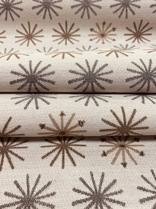 1.75 Yard Sunbrella Mayer Spokes Meteor Grey Beige Brown Indoor Outdoor Water & Stain Resistant Upholstery Fabric WHS 3239